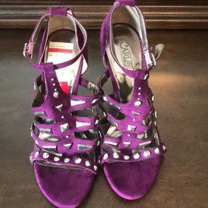 Carlos Purple Suede Heels
